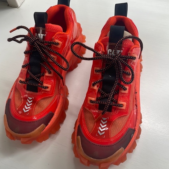 Caterpillar Intruder XL Orange Supercharged Chunky Y2k Sneakers - Picture 13 of 14